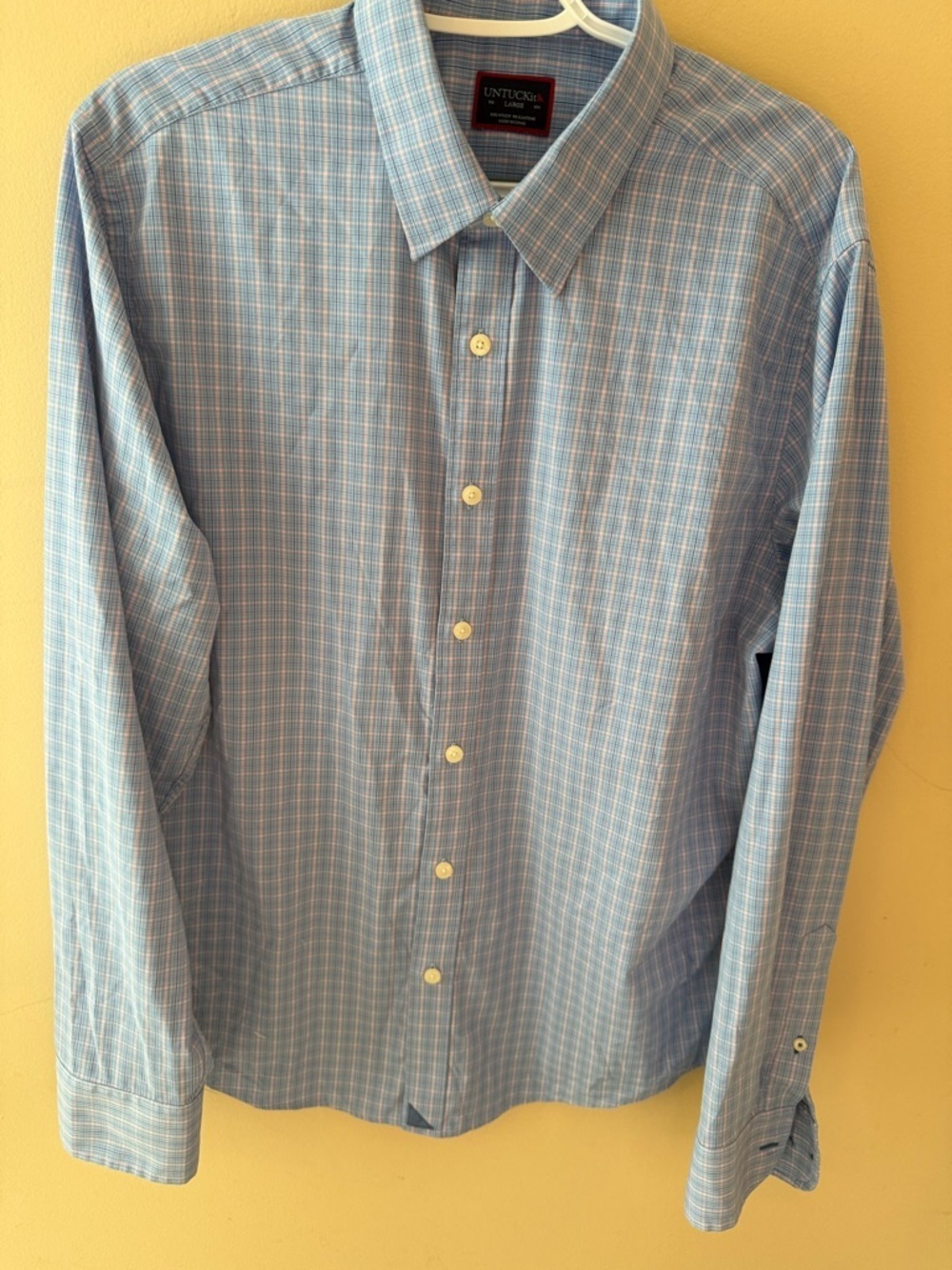 Untuckit Janisson anti wrinkle performance Long Sleeve Button Down Shirt Large